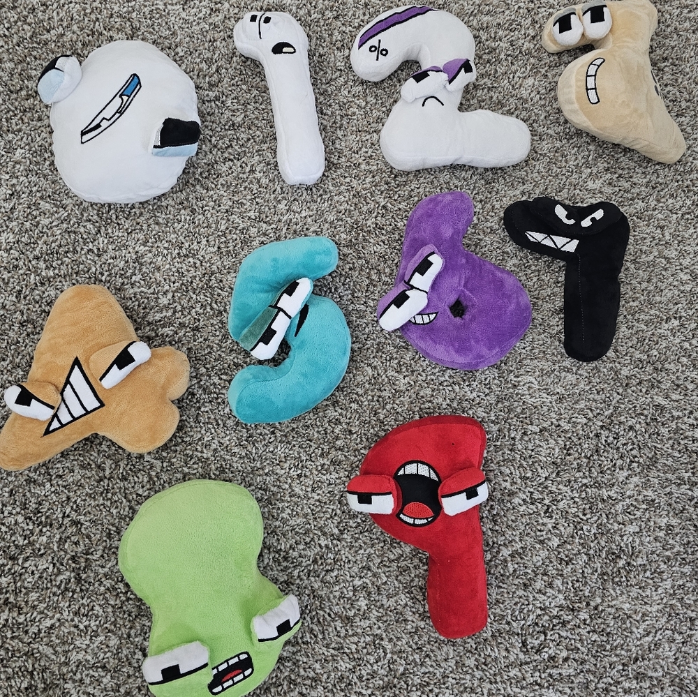 Number lore 0-9 plush toys